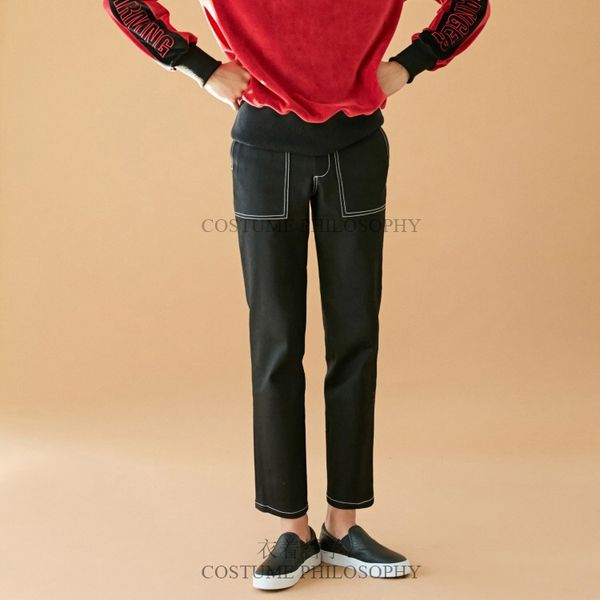 27-44 new 2018 men's clohting hair stylist fashion slim casual ninth pants plus size costumes, Black
27-44 new 2018 men's clohting hair stylist fashion slim casual ninth pants plus size costumes, Black