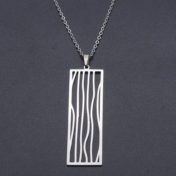 geometric stainless steel square water wave necklace for women fashion jewelry necklaces dainty steel necklaces wholesale, Silver
geometric stainless steel square water wave necklace for women fashion jewelry necklaces dainty steel necklaces wholesale, Silver