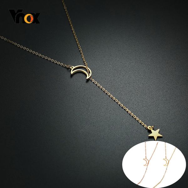 vnox elegant moon star charm choker necklaces for women rose gold tone stainless steel jewelry collar femenino, Golden;silver
vnox elegant moon star charm choker necklaces for women rose gold tone stainless steel jewelry collar femenino, Golden;silver
