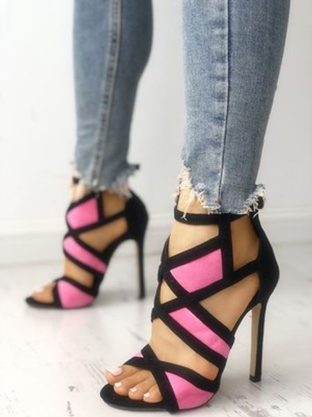 ladies mix color thin heels party ankle strap gladiator sandals shoes women sweet hollow summer high heels sandals shoes, Black
ladies mix color thin heels party ankle strap gladiator sandals shoes women sweet hollow summer high heels sandals shoes, Black