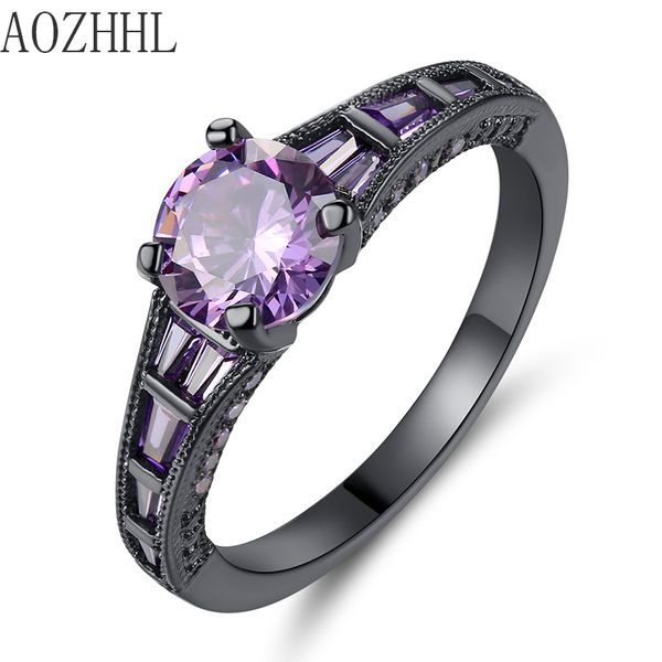 aozhhl black gold and purple zircon engagement ring retro micro inlay accessories, Slivery;golden
aozhhl black gold and purple zircon engagement ring retro micro inlay accessories, Slivery;golden