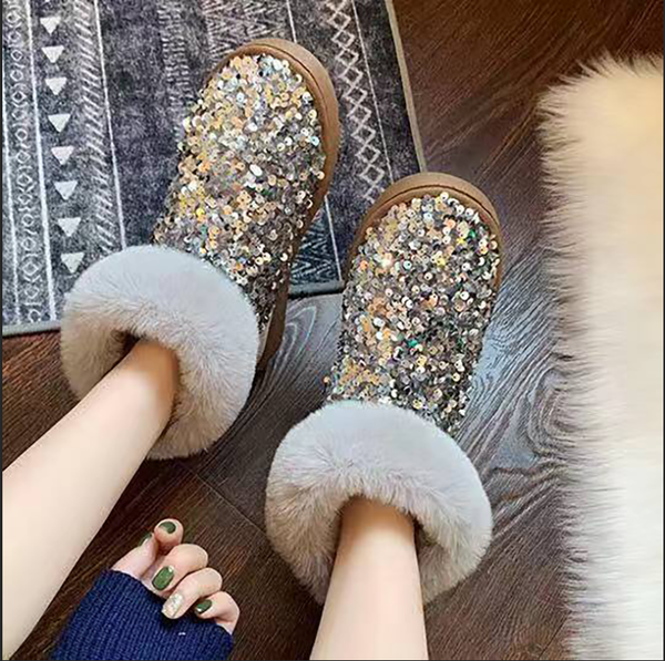snow boots korean version of women's short 2019 new fashion winter sequins and cashmere cotton shoes thick-soled short boots, Black
snow boots korean version of women's short 2019 new fashion winter sequins and cashmere cotton shoes thick-soled short boots, Black
