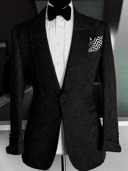 custom made men suits black pattern groom tuxedos shawl lapel groomsmen wedding man 2 pieces ( jacket+pants+tie ) l472, Black;gray
custom made men suits black pattern groom tuxedos shawl lapel groomsmen wedding man 2 pieces ( jacket+pants+tie ) l472, Black;gray