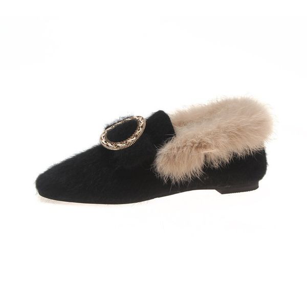 women fur slippers plush home slipper slip on fur mules women flat casual shoes buckle loafer outdoor slipper chaussure, Black
women fur slippers plush home slipper slip on fur mules women flat casual shoes buckle loafer outdoor slipper chaussure, Black