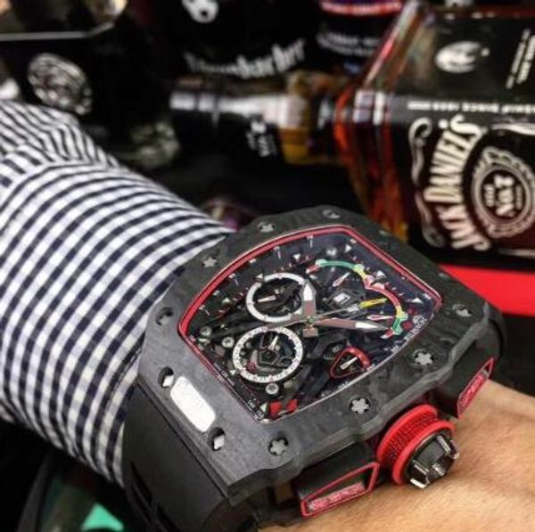 rm50-03 series automatic mechanical moement men's watch 40x50x16mm carbon fiber case rubber or nylon watch belt/folding buckle, Slivery;brown
rm50-03 series automatic mechanical moement men's watch 40x50x16mm carbon fiber case rubber or nylon watch belt/folding buckle, Slivery;brown
