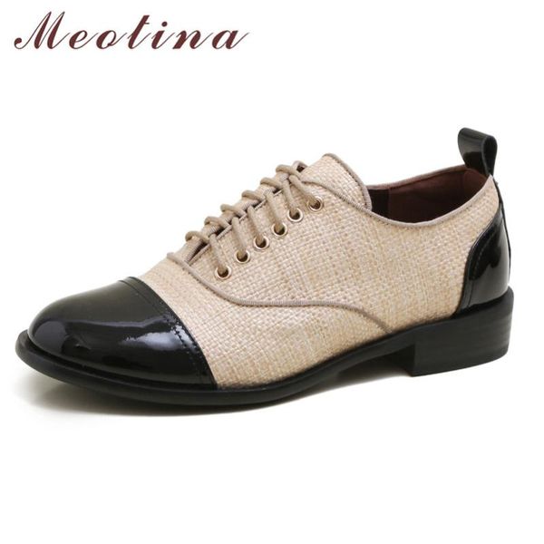 meotina women shoes natural genuine leather flats oxfords shoes round toe flat lace up footwear lady autumn apricot black 34-39
meotina women shoes natural genuine leather flats oxfords shoes round toe flat lace up footwear lady autumn apricot black 34-39
