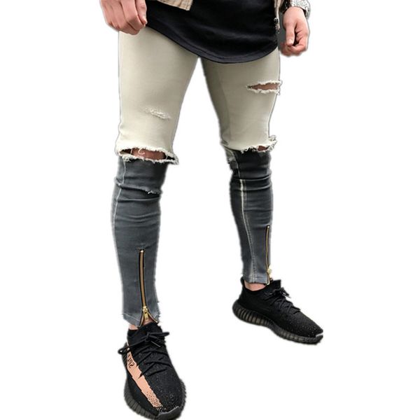 men's jeans vintage skinny destroyed ripped streetwear jeans 2019 spring casual hip hop zipper pencil plus size, Blue
men's jeans vintage skinny destroyed ripped streetwear jeans 2019 spring casual hip hop zipper pencil plus size, Blue