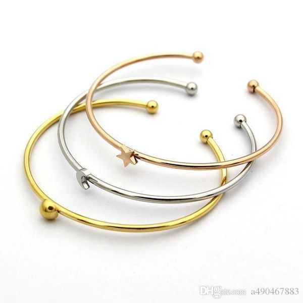 fashion brand 316l titanium steel open bracelet 18k gold and silver rose 3 piece combination bracelet for trend female couple, Black
fashion brand 316l titanium steel open bracelet 18k gold and silver rose 3 piece combination bracelet for trend female couple, Black