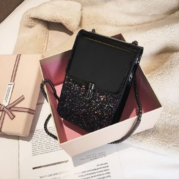 2020 new sequined phone bag chain shoulder bag solid color high-grade cross-body small square
2020 new sequined phone bag chain shoulder bag solid color high-grade cross-body small square