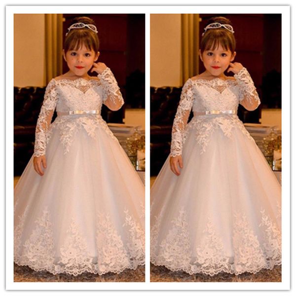 elegant lace long sleeve boat neck vintage princess flower girls dresses for weddings girl pageant gowns 2020 custom holy communion dress, White;blue
elegant lace long sleeve boat neck vintage princess flower girls dresses for weddings girl pageant gowns 2020 custom holy communion dress, White;blue