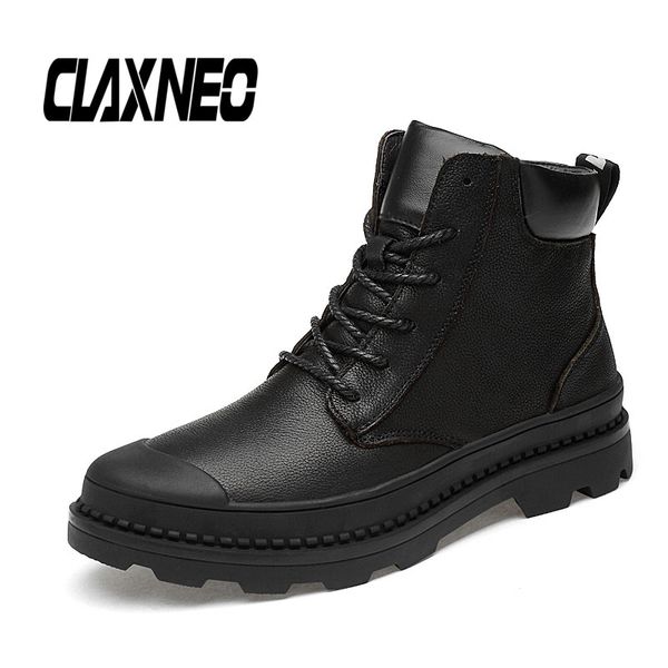 claxneo man high boots genuine leather autumn male leather shoes mens winter boot plush fur warm snow shoe big size, Black
claxneo man high boots genuine leather autumn male leather shoes mens winter boot plush fur warm snow shoe big size, Black