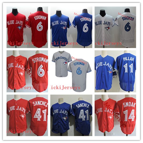 mens #6 marcus stroman 14 justin smoak 41 aaron sanchez jersey stitched #11 kevin pillar toronto jersey s-3xl, Black 
mens #6 marcus stroman 14 justin smoak 41 aaron sanchez jersey stitched #11 kevin pillar toronto jersey s-3xl, Black