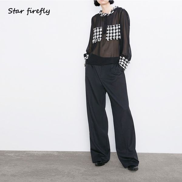 star firefly wild loose round neck fringed blouse female 2019 autumn tweed soft stitching shirt women, White
star firefly wild loose round neck fringed blouse female 2019 autumn tweed soft stitching shirt women, White
