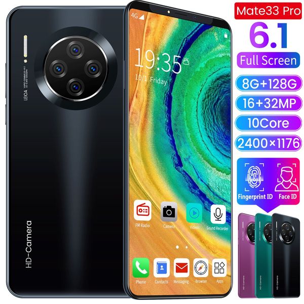 

2020new smartphone mate33pro 6.1 inch large screen cross-border e-commerce android mobile phone