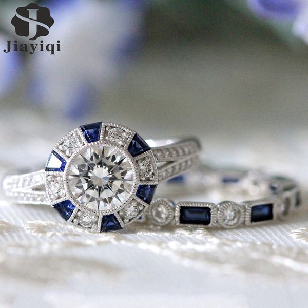 fashion 2pcs/set luxury blue wedding ring for woman silver plating zircon ring jewelry
fashion 2pcs/set luxury blue wedding ring for woman silver plating zircon ring jewelry