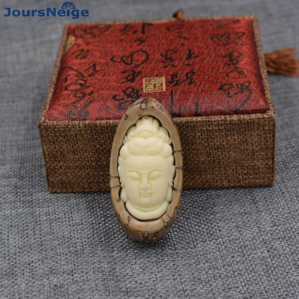 wholesale natural ivory fruit bodhi with skin carved guanyin head diy hand-woven pendant accessories necklace play jewelry, Silver
wholesale natural ivory fruit bodhi with skin carved guanyin head diy hand-woven pendant accessories necklace play jewelry, Silver