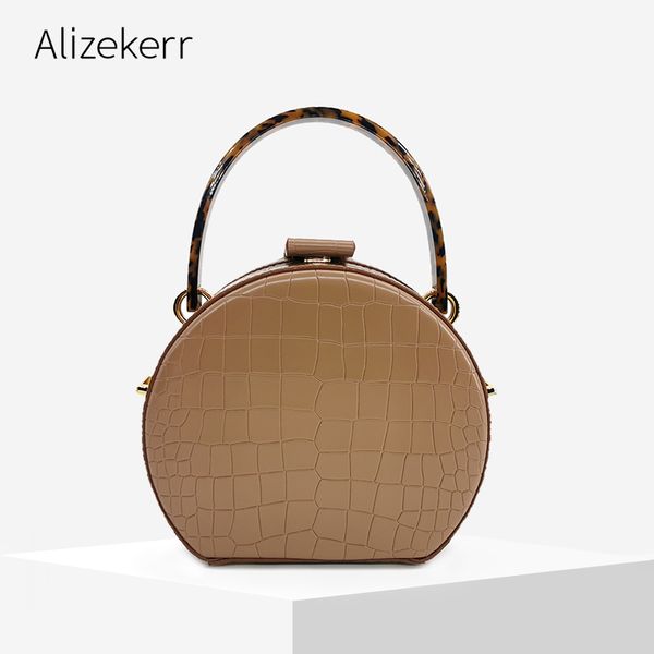 acrylic handle box handbag women 2020 new small round crocodile pattern shoulder bag ladies half moon black purse
acrylic handle box handbag women 2020 new small round crocodile pattern shoulder bag ladies half moon black purse
