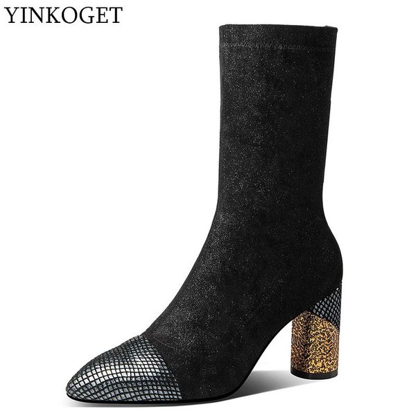 yinkoget new fashion genuine leather women high boots casual solid long boot autumn winter leisure girl charming boots, Black
yinkoget new fashion genuine leather women high boots casual solid long boot autumn winter leisure girl charming boots, Black