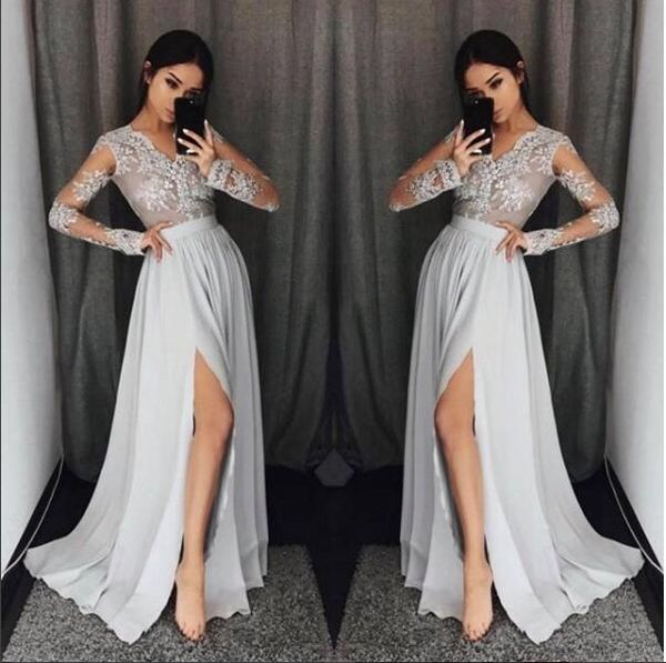 a line chiffon long sleeve sheer black girl prom dresses long cut sides 2019 african nigerian lace dress evening gown
a line chiffon long sleeve sheer black girl prom dresses long cut sides 2019 african nigerian lace dress evening gown