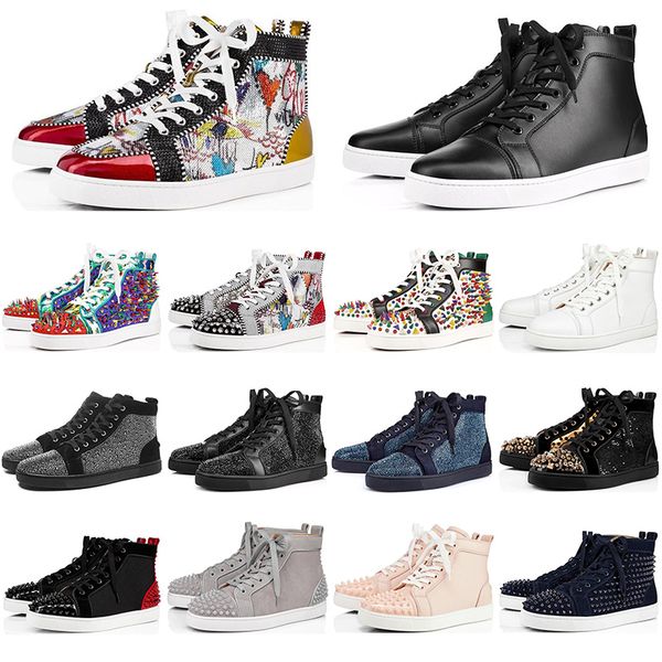 с box new red bottom мужчин женщин платформа марка шипованных шипы замша flat graffiti кожаные сапоги на открытом воздухе дизайнер кроссовки, Black
с box new red bottom мужчин женщин платформа марка шипованных шипы замша flat graffiti кожаные сапоги на открытом воздухе дизайнер кроссовки, Black