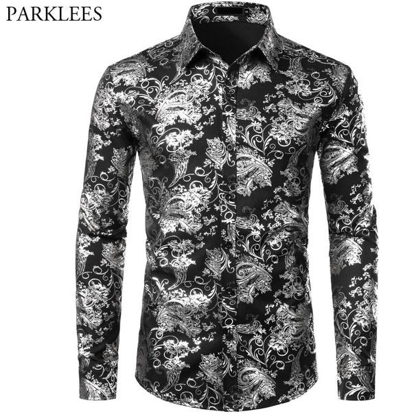luxury floral print party shirt men slim fit long sleeve mens dress shirts nightclub prom male casual shirt camisa social s-3xl, White;black
luxury floral print party shirt men slim fit long sleeve mens dress shirts nightclub prom male casual shirt camisa social s-3xl, White;black