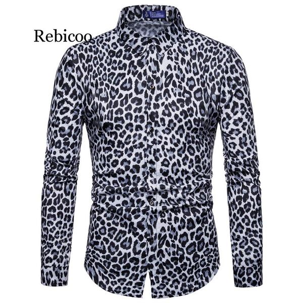 men's trend night club leopard shirt long sleeve shirt men's social casual party, White;black
men's trend night club leopard shirt long sleeve shirt men's social casual party, White;black