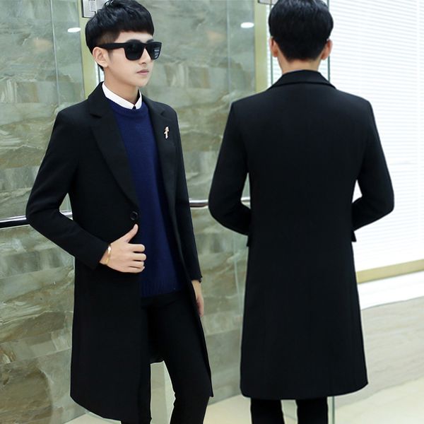 men's wear fall and winter clothes handmade double-faced woolen goods wool woolen overcoat korean-style mid-length england non-c, Black
men's wear fall and winter clothes handmade double-faced woolen goods wool woolen overcoat korean-style mid-length england non-c, Black