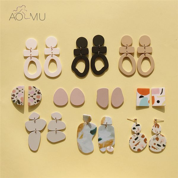 aomu 2020 simple summer contrast color geometric irregular pattern acrylic splice sector round dangle earrings for women jewelry, Silver
aomu 2020 simple summer contrast color geometric irregular pattern acrylic splice sector round dangle earrings for women jewelry, Silver