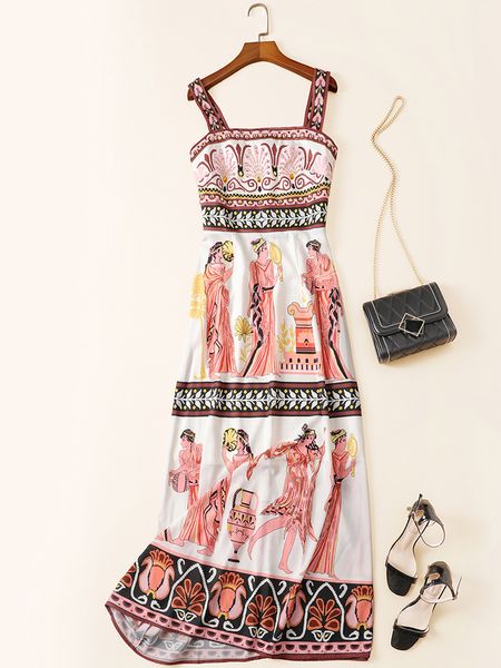 new arrival 2020 women's runway dress spaghetti straps beaded characters printed fashion casual dress, Black
new arrival 2020 women's runway dress spaghetti straps beaded characters printed fashion casual dress, Black
