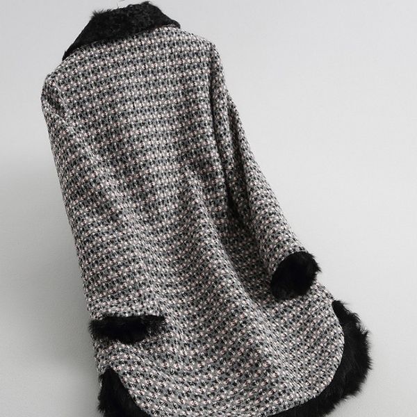 роскошные tweed fur шинель женщины осень зима с длинным рукавом меховой воротник теплые пальто женский streetwear elegant верхняя одежда m-x, Black
роскошные tweed fur шинель женщины осень зима с длинным рукавом меховой воротник теплые пальто женский streetwear elegant верхняя одежда m-x, Black