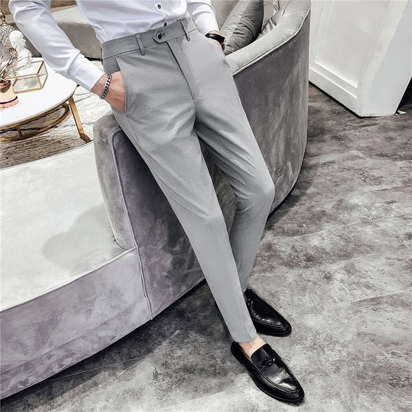 2020 new wedding dress pants for men gray business suit pant casual slim fit formal pants pantalon costume men's suit trousers, Black
2020 new wedding dress pants for men gray business suit pant casual slim fit formal pants pantalon costume men's suit trousers, Black