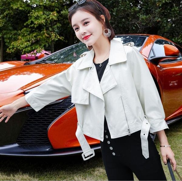 women's leather jacket short korean faux leather coat autumn fashion pu jacket women korean motorcycle jackets kj2856, Black
women's leather jacket short korean faux leather coat autumn fashion pu jacket women korean motorcycle jackets kj2856, Black