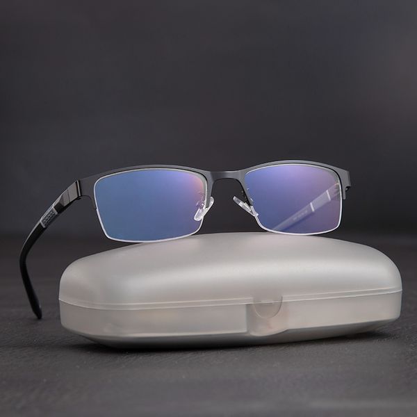 titanium alloy front rim eyeglasses frame with flexible temple arms semi-rimless glasses frame with 4 optional colors, Black
titanium alloy front rim eyeglasses frame with flexible temple arms semi-rimless glasses frame with 4 optional colors, Black