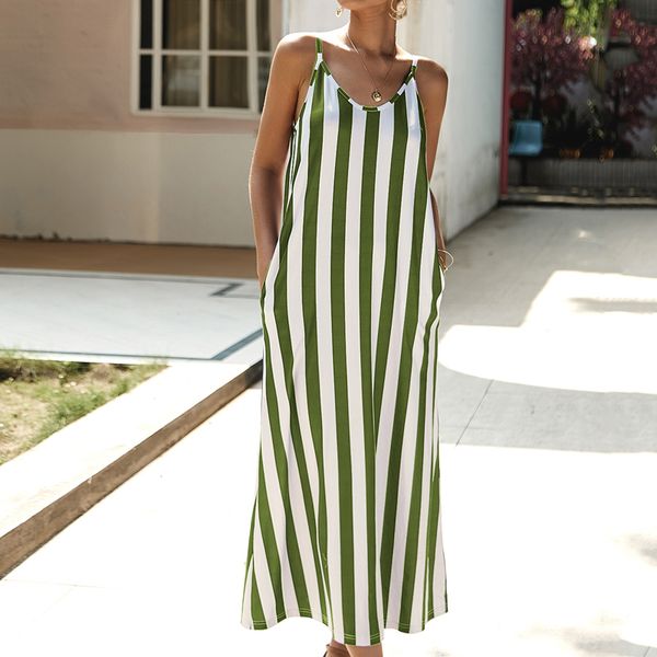 vintage female striped dress summer sleeveless sashes striped suspender beach dress holiday long maxi for women 2019, Black;gray
vintage female striped dress summer sleeveless sashes striped suspender beach dress holiday long maxi for women 2019, Black;gray