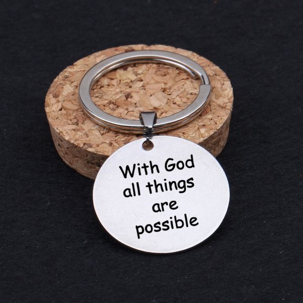 engraved with god all things are possible keychain key holder car key tag for friends family lovers keyring bag charm gifts, Silver
engraved with god all things are possible keychain key holder car key tag for friends family lovers keyring bag charm gifts, Silver