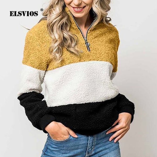 elsvios 2xl women zipper turtleneck warm sweatshirt patchwork hoodie autumn winter long sleeve jumper femme fleece pullover, Black
elsvios 2xl women zipper turtleneck warm sweatshirt patchwork hoodie autumn winter long sleeve jumper femme fleece pullover, Black