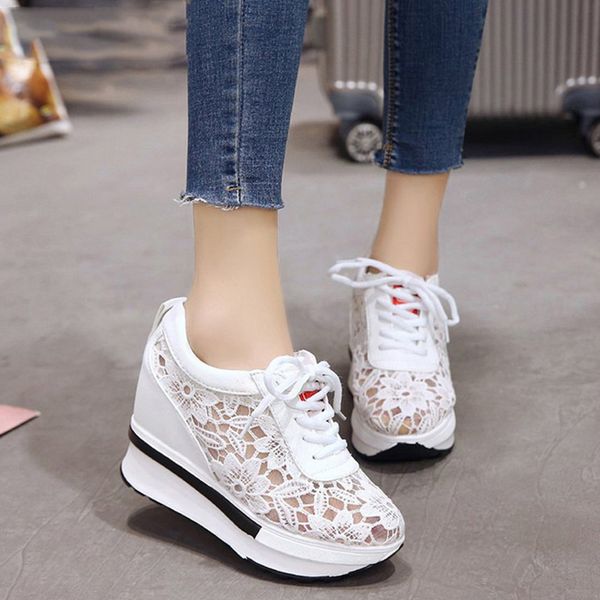 women wedge platform lace mesh spring sneakers vulcanized new female lace up casual height increase shoes ladies fashion, Black;white
women wedge platform lace mesh spring sneakers vulcanized new female lace up casual height increase shoes ladies fashion, Black;white