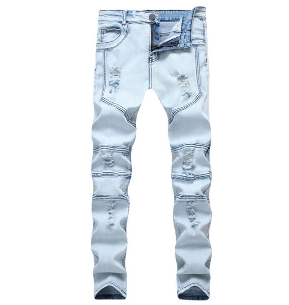 new 2019 spring jeans men hole ankle-length pants cotton denim trouser male slim fit brand clothing high quality, Blue
new 2019 spring jeans men hole ankle-length pants cotton denim trouser male slim fit brand clothing high quality, Blue