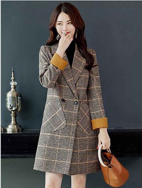 2019 autumn and winter new plaid woolen coat female mid-length korean woolen coat small children, Black
2019 autumn and winter new plaid woolen coat female mid-length korean woolen coat small children, Black