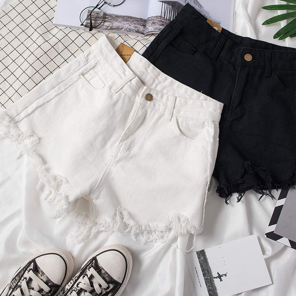 women's shorts summer denim women clothes loose high waist female streetwear casual plus size white mini jeans q2369, White;black
women's shorts summer denim women clothes loose high waist female streetwear casual plus size white mini jeans q2369, White;black