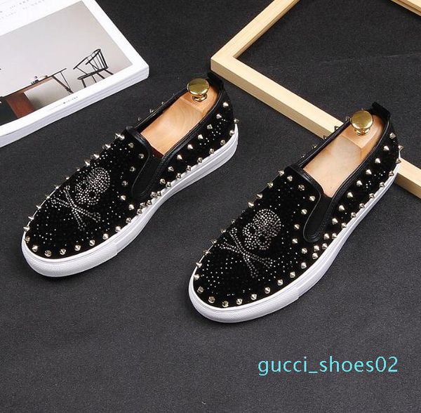 2018 men shoes men's casual barber casual shoes human skeleton rivet stylist mens designer shoes men luxury loafers g02, Black
2018 men shoes men's casual barber casual shoes human skeleton rivet stylist mens designer shoes men luxury loafers g02, Black
