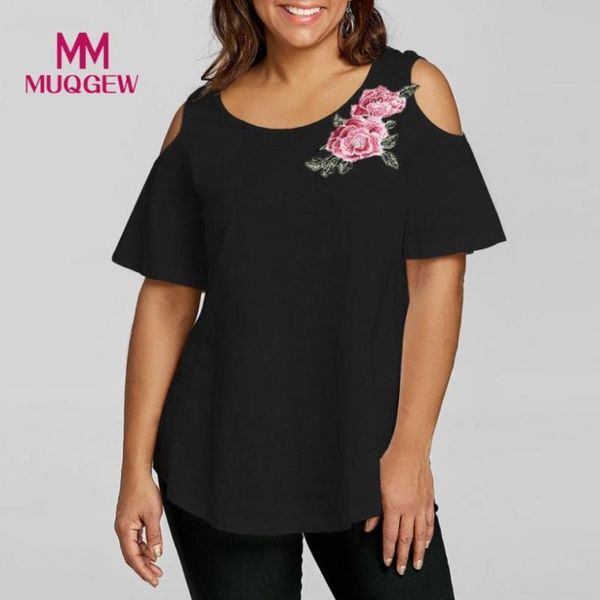 2020 womens fashion plus size embroidery appliqued open shoulder t-shirt oversized shoulder embroidery embroidered short-sleeved, White
2020 womens fashion plus size embroidery appliqued open shoulder t-shirt oversized shoulder embroidery embroidered short-sleeved, White