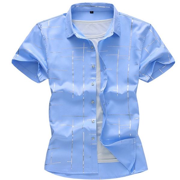 fashion mens casual shirts silver striped summer short sleeve shirt men clothing casual cotton button down slim fit shirts turn down collar, White;black
fashion mens casual shirts silver striped summer short sleeve shirt men clothing casual cotton button down slim fit shirts turn down collar, White;black