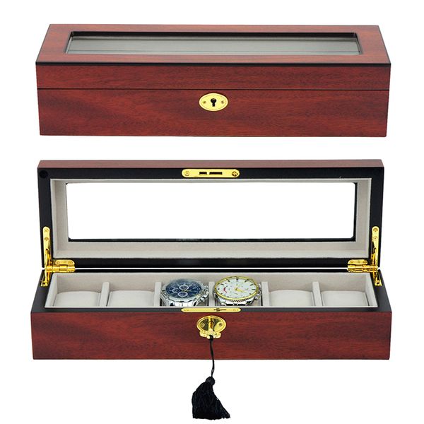 sonny wood watch case 6 girds high grade watch display box storage holder organizer case gift, Black;blue
sonny wood watch case 6 girds high grade watch display box storage holder organizer case gift, Black;blue