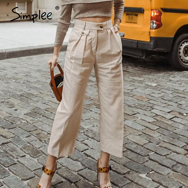 simplee new fashion women casual pant casual loose cropped trousers jogger woman elegant spring autumn solid straight pants 2020, Black;white
simplee new fashion women casual pant casual loose cropped trousers jogger woman elegant spring autumn solid straight pants 2020, Black;white
