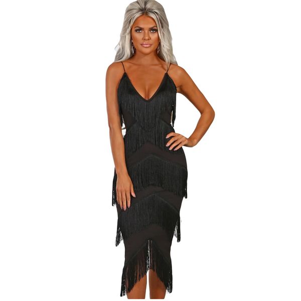 2019 new summer spaghetti strap tassel party dresses black deep v-ncck bodycon midi dress vestidos mujer clubwear, Black;gray
2019 new summer spaghetti strap tassel party dresses black deep v-ncck bodycon midi dress vestidos mujer clubwear, Black;gray