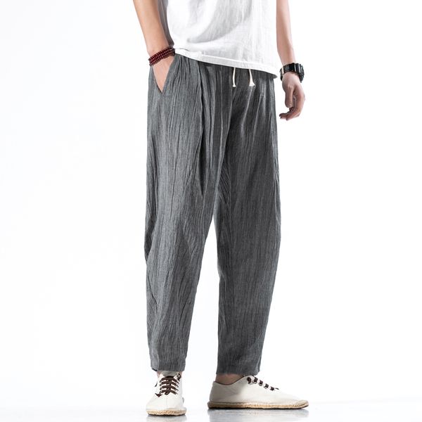2020 men cotton linen casual harem pants men harajuku joggers trousers summer male chinese style baggy pants 4xl 5xl, Black
2020 men cotton linen casual harem pants men harajuku joggers trousers summer male chinese style baggy pants 4xl 5xl, Black