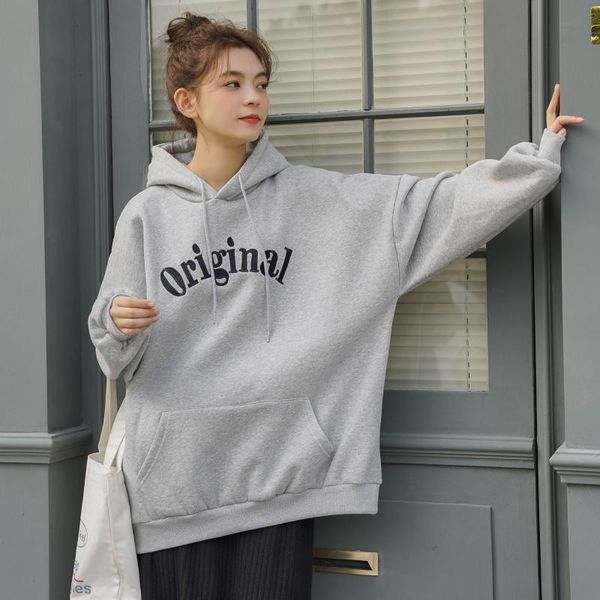 autumn winter women hooded pullover gray letter print drawstring wild classic gothic hoddies thick sweatshirt mujer2020, Black
autumn winter women hooded pullover gray letter print drawstring wild classic gothic hoddies thick sweatshirt mujer2020, Black