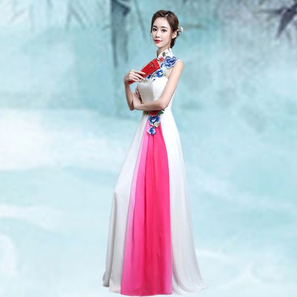 white cheongsam women traditional dress wedding qipao embroidery chinese oriental dresses vestidos formales long qipao, Red
white cheongsam women traditional dress wedding qipao embroidery chinese oriental dresses vestidos formales long qipao, Red