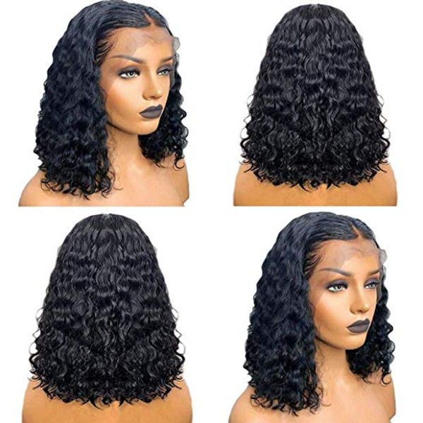 human hair lace front 13x4 wigs bob 10 inch 130 density brazilian short wig curly hairs natural color, Black;brown
human hair lace front 13x4 wigs bob 10 inch 130 density brazilian short wig curly hairs natural color, Black;brown